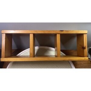 Handcrafted Solid Pine Wood Wall Shelf 3‎ Boxes To Display knick-Knacks 20x7x5"